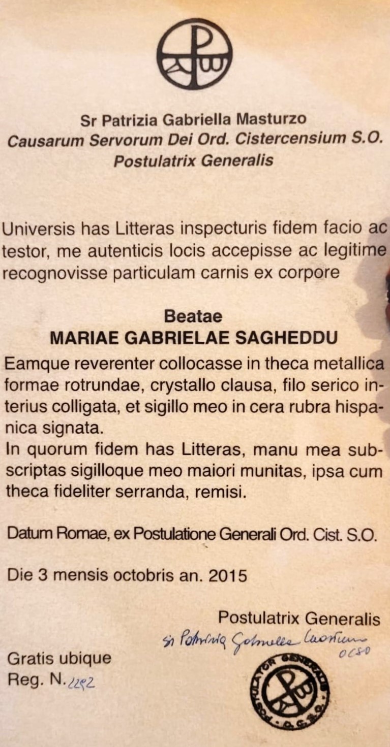 Beata Maria Gabriella Sagheddu